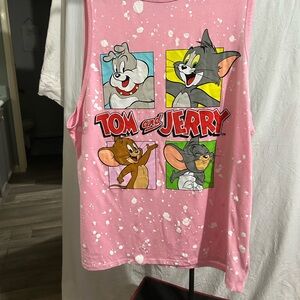 Tom and Jerry Pink Women's Tank Top